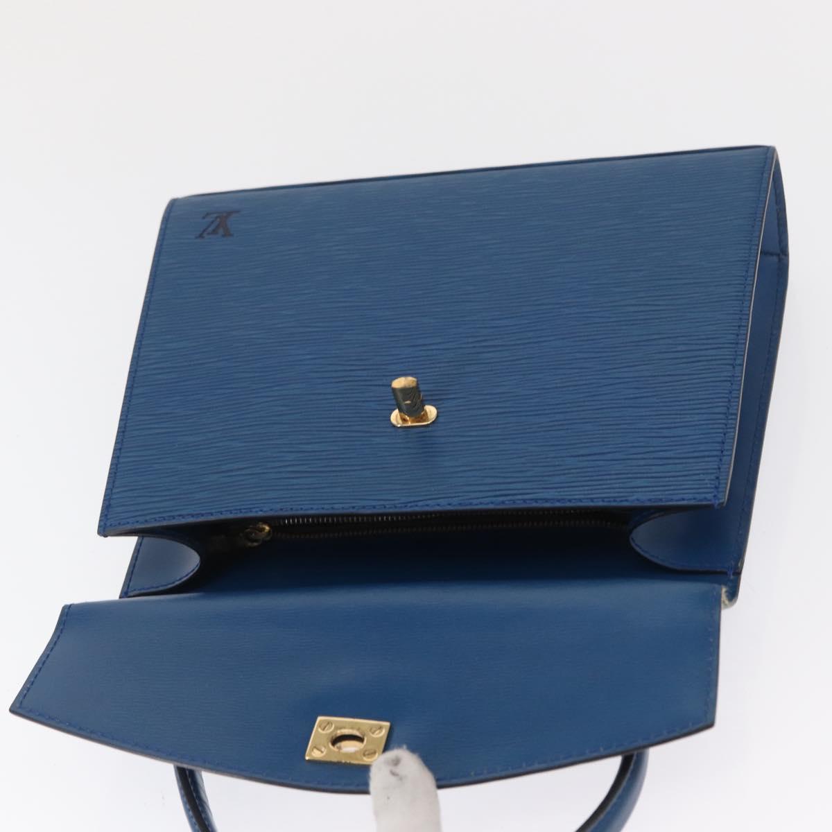 LOUIS VUITTON Epi Malesherbes Hand Bag Blue M52375 LV Auth 163509