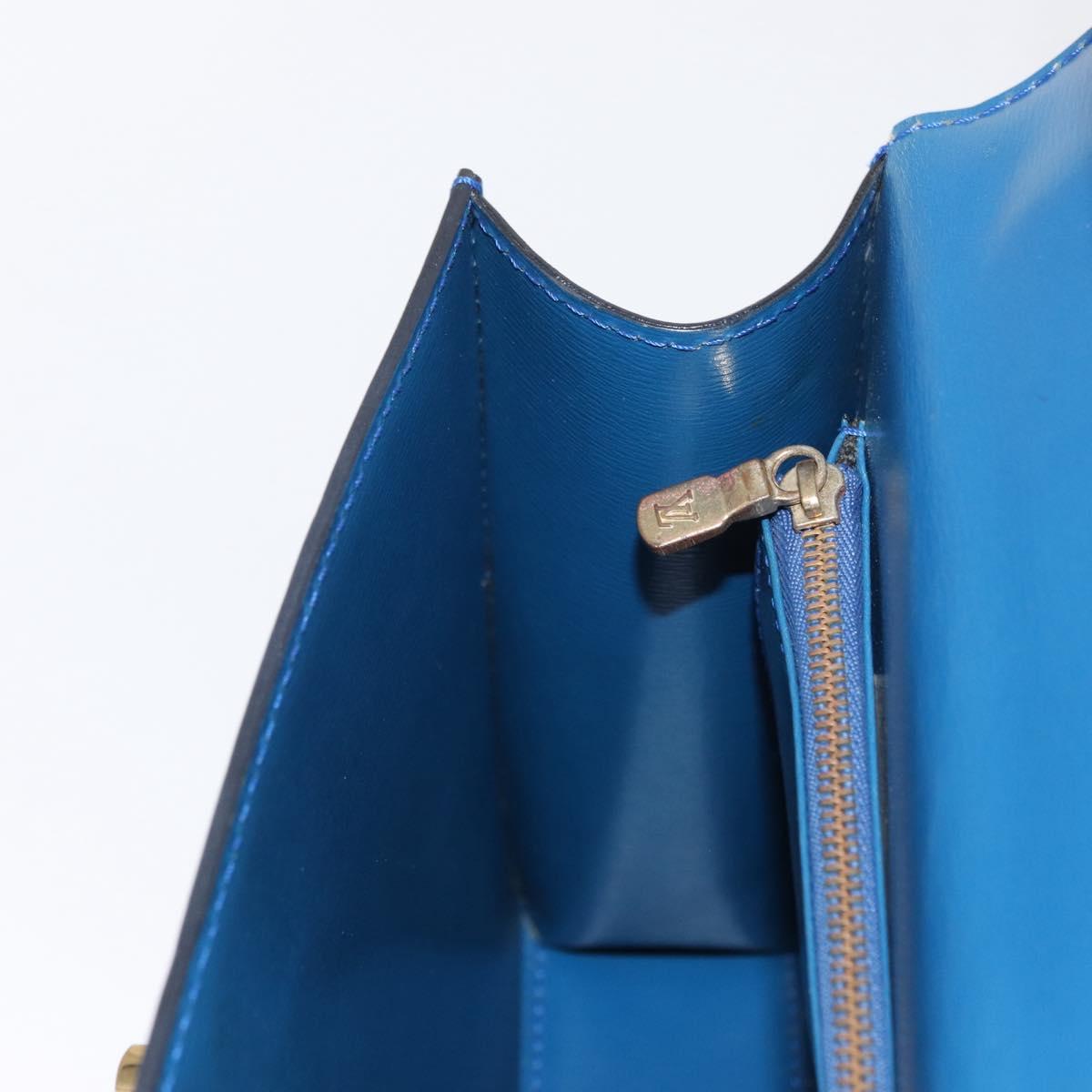 LOUIS VUITTON Epi Malesherbes Hand Bag Blue M52375 LV Auth 163509
