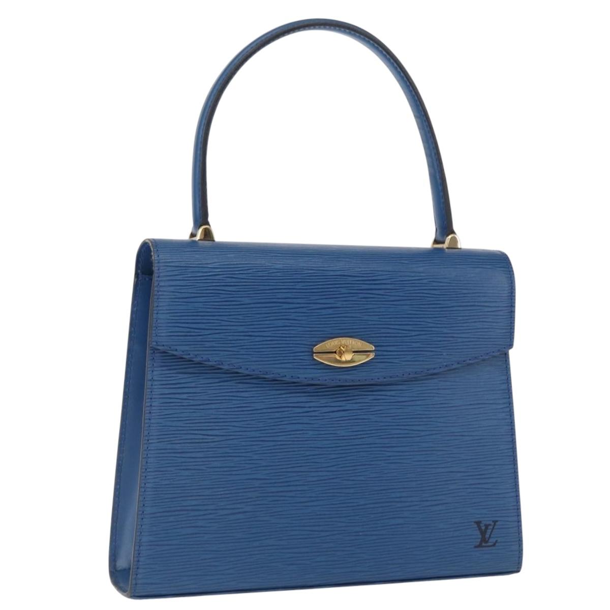 LOUIS VUITTON Epi Malesherbes Hand Bag Blue M52375 LV Auth 163509
