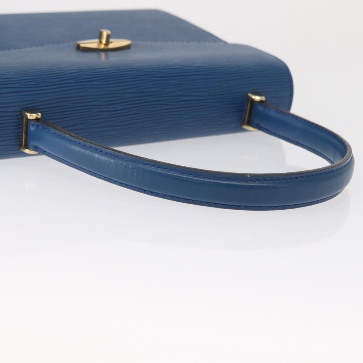 LOUIS VUITTON Epi Malesherbes Hand Bag Blue M52375 LV Auth 163509