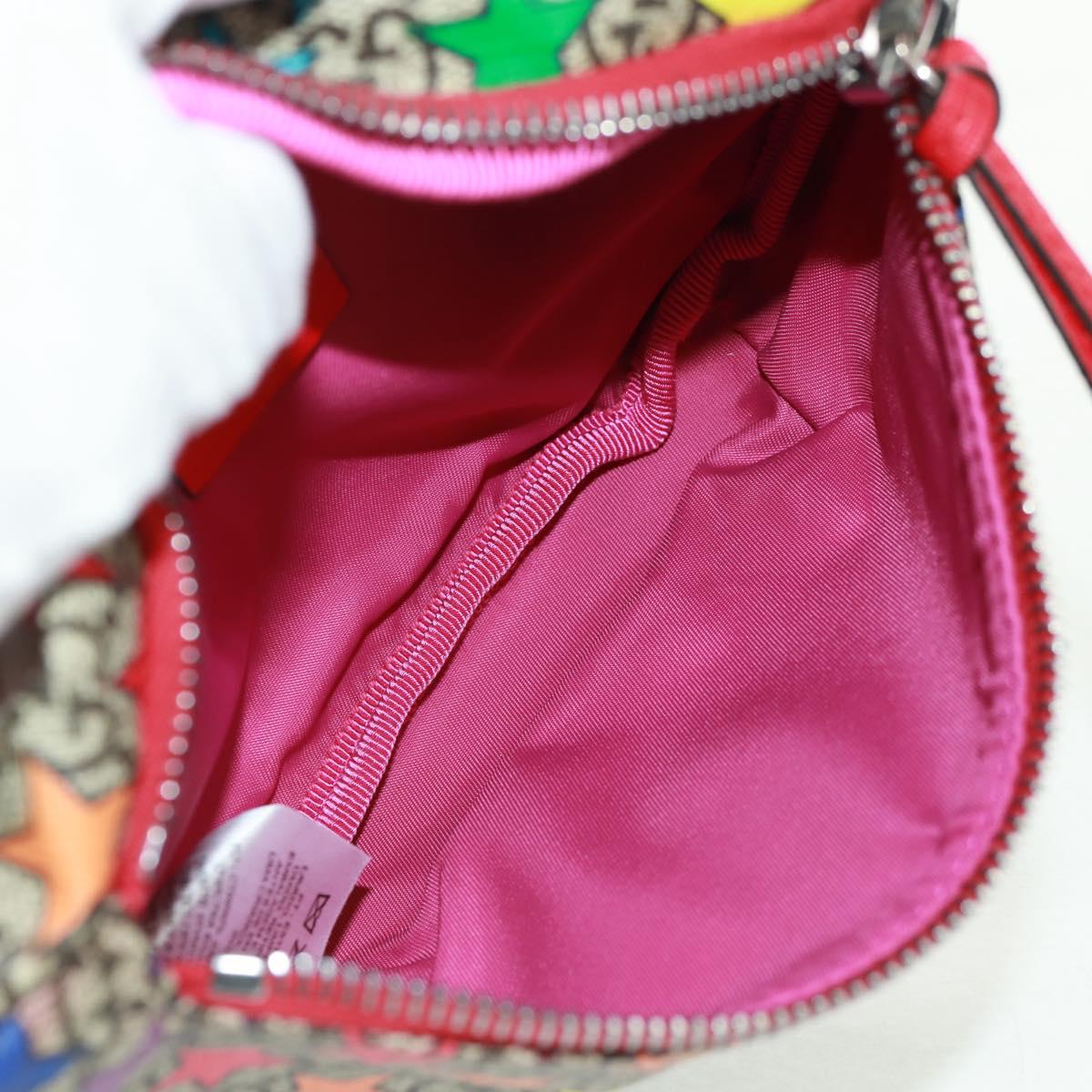 GUCCI Children GG Supreme Waist bag PVC Beige Silver 502095 Auth 163511V