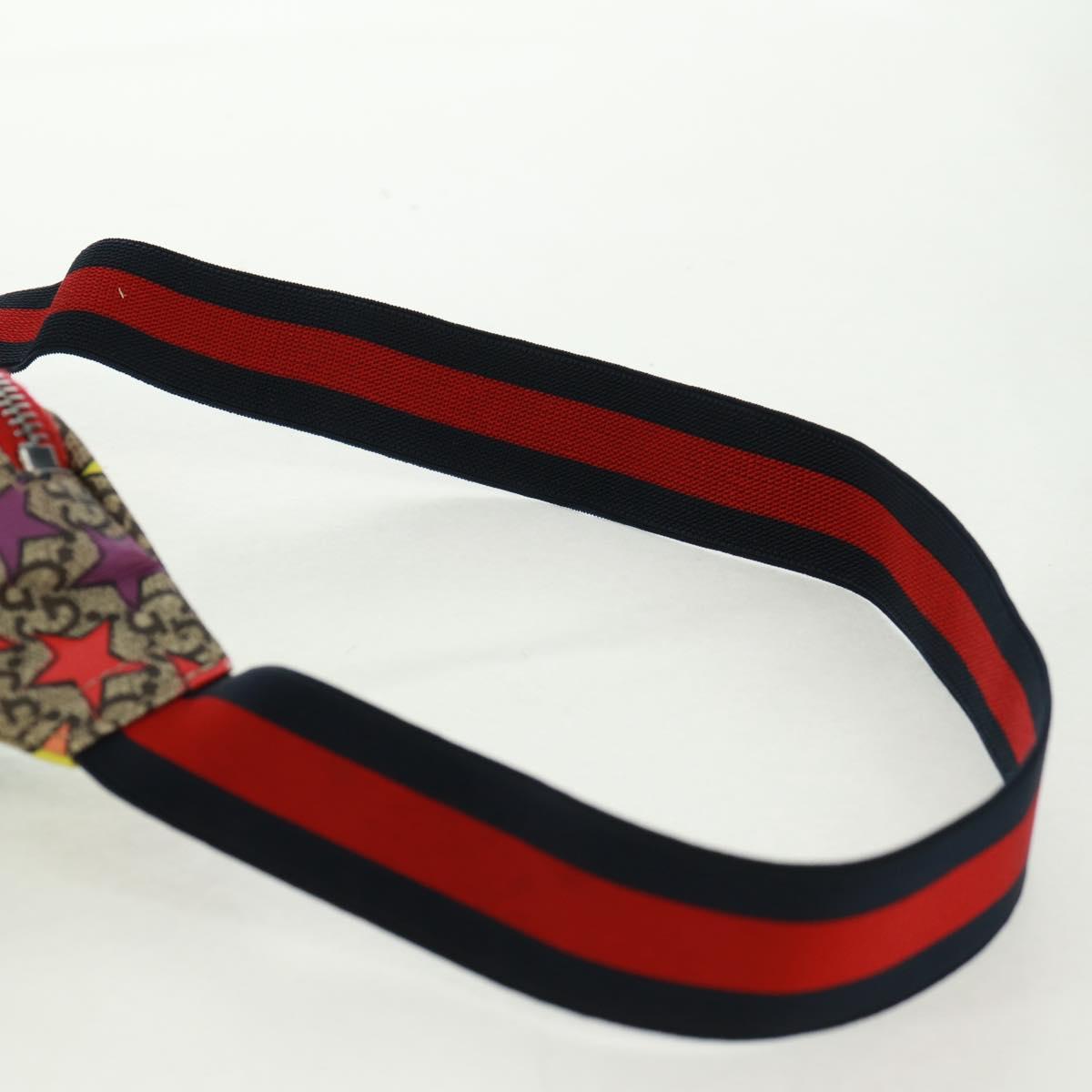 GUCCI Children GG Supreme Waist bag PVC Beige Silver 502095 Auth 163511V