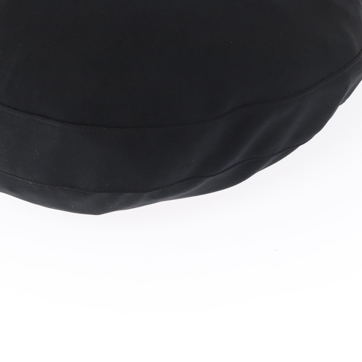 FENDI Mamma Baguette Shoulder Bag Nylon Black Silver Auth 163515