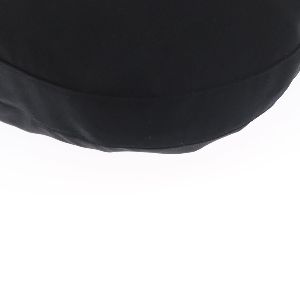 FENDI Mamma Baguette Shoulder Bag Nylon Black Silver Auth 163515