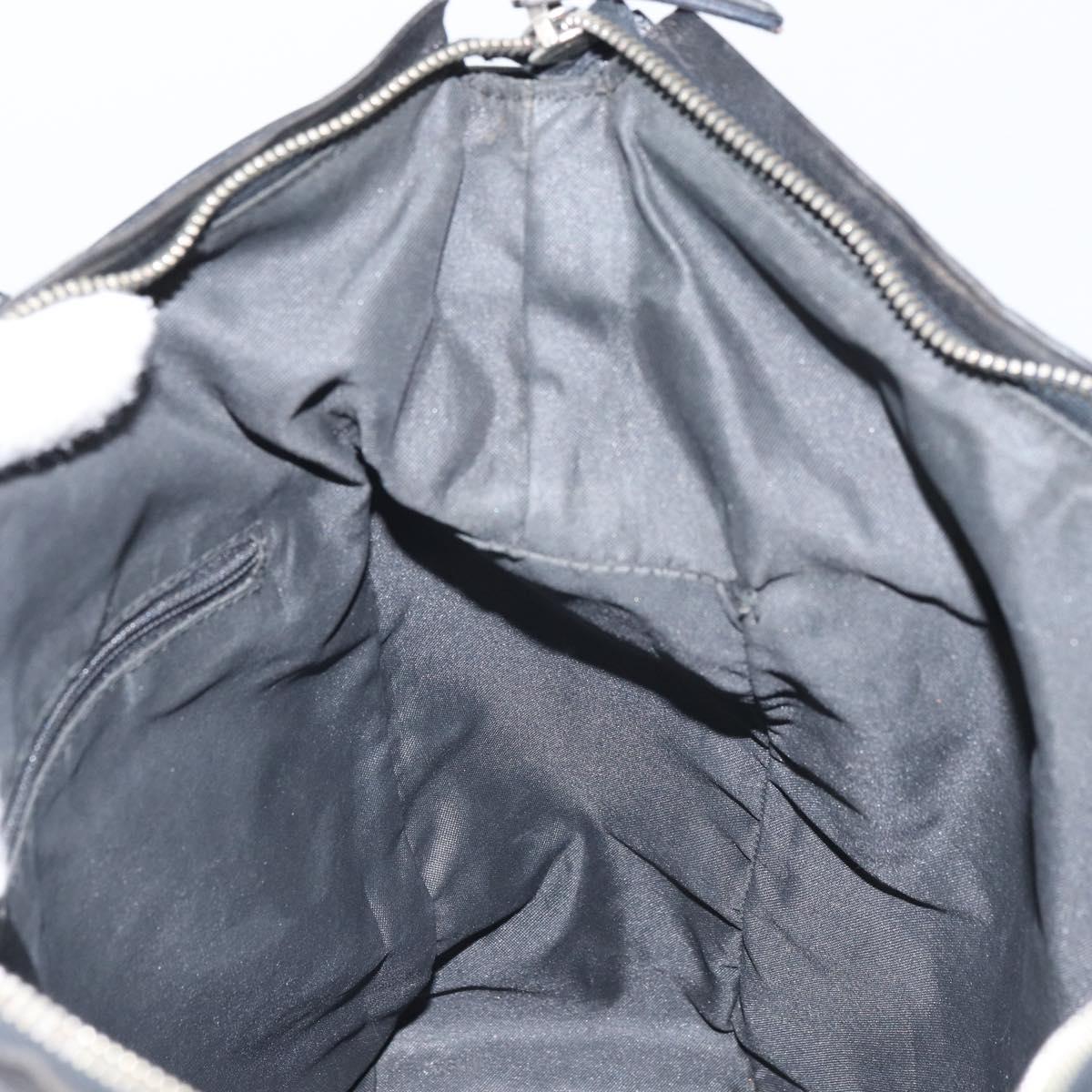 GUCCI GG Canvas Shoulder Bag Black Silver 001 3770 1705 Auth 163525