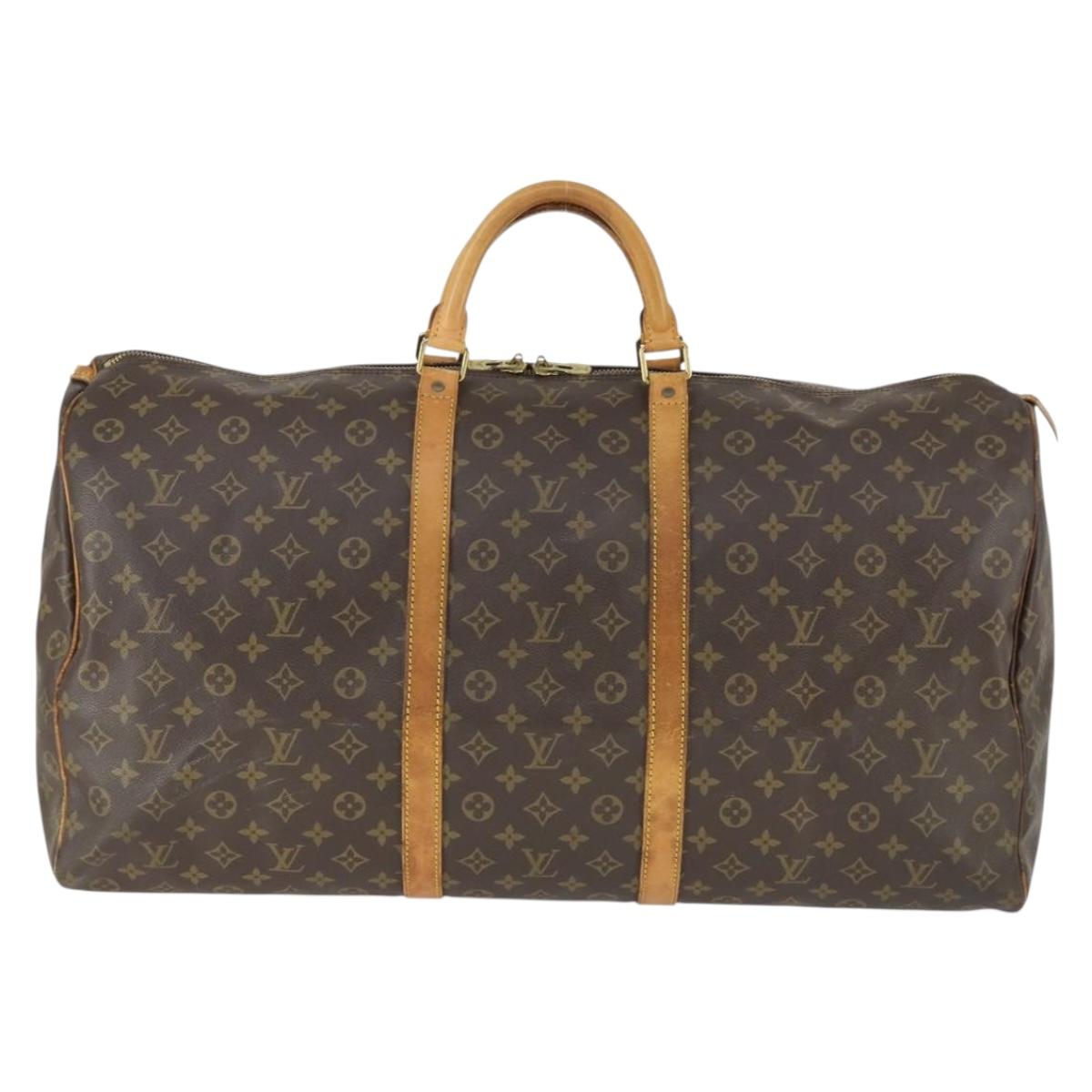 LOUIS VUITTON Monogram Keepall 60 Boston Bag M41422 LV Auth 163530