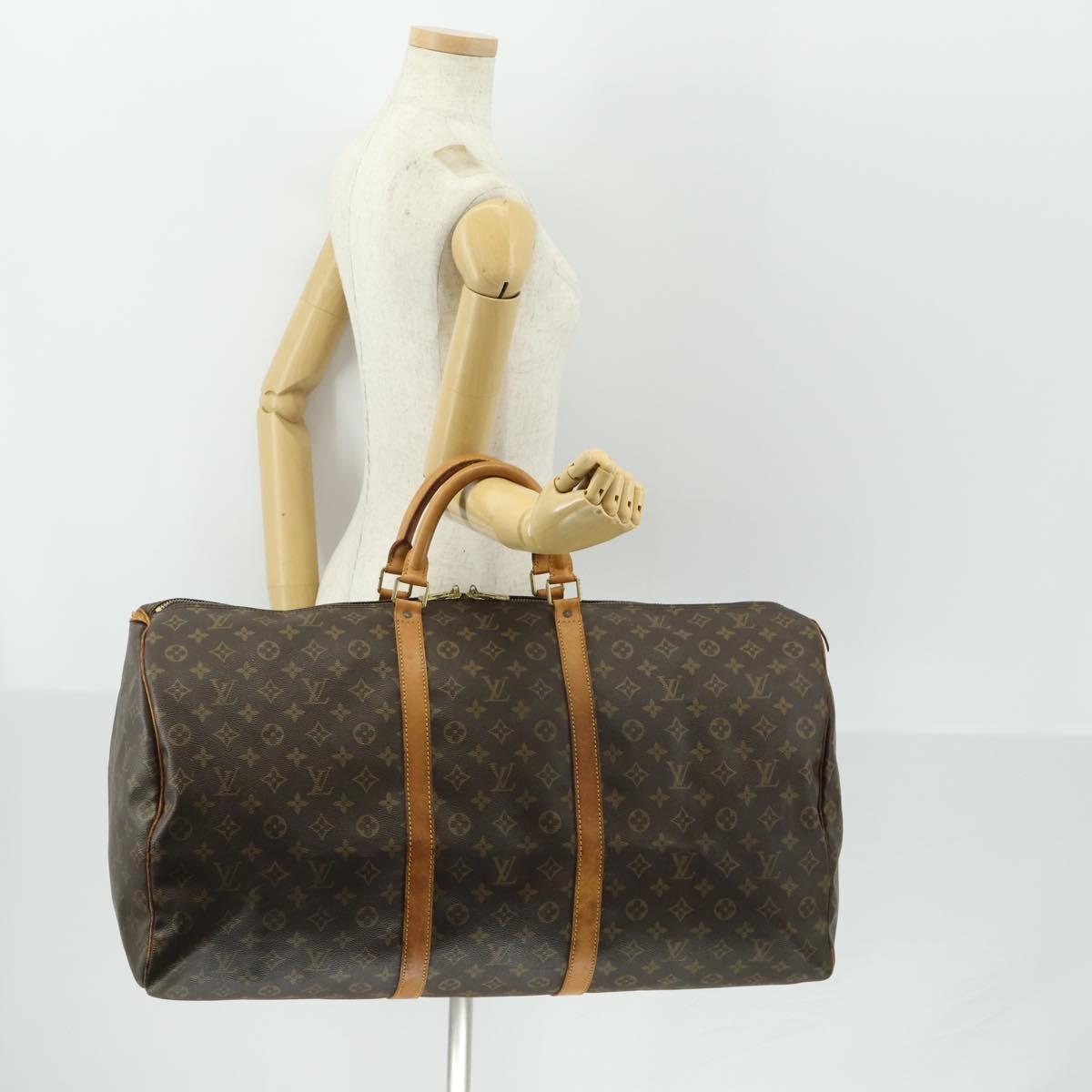 LOUIS VUITTON Monogram Keepall 60 Boston Bag M41422 LV Auth 163530