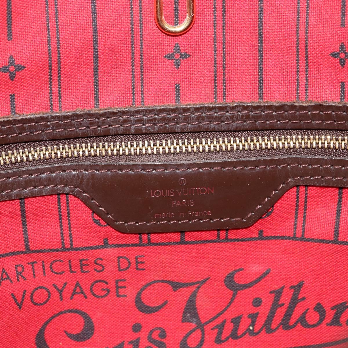 LOUIS VUITTON Damier Ebene Neverfull PM Tote Bag N51109 LV Auth 163531