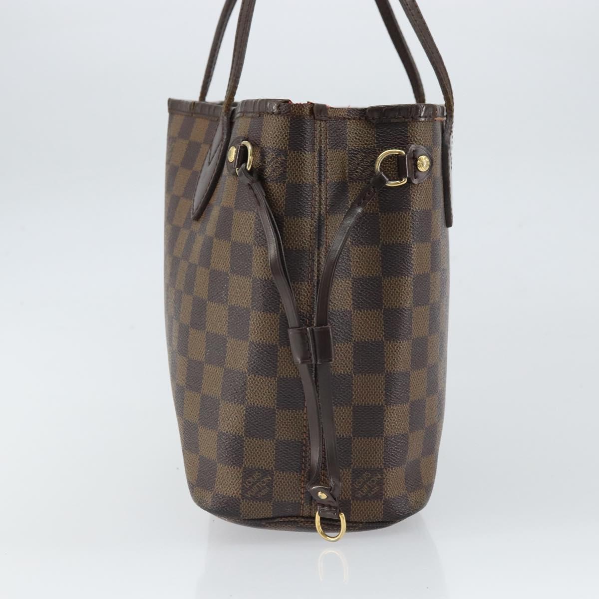 LOUIS VUITTON Damier Ebene Neverfull PM Tote Bag N51109 LV Auth 163531