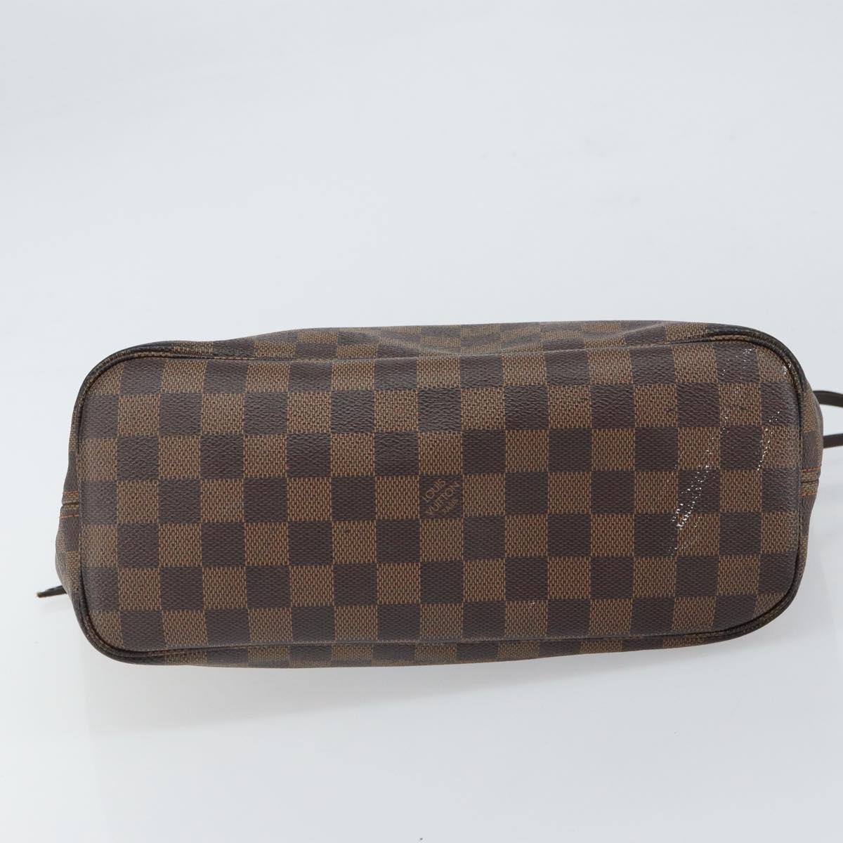 LOUIS VUITTON Damier Ebene Neverfull PM Tote Bag N51109 LV Auth 163531