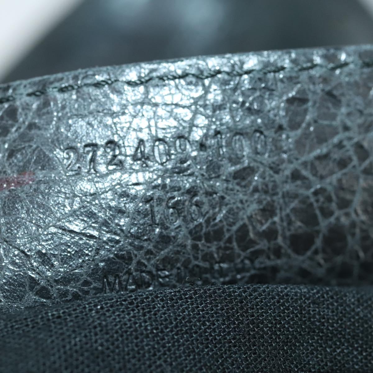 BALENCIAGA The Classic Day Shoulder Bag Leather Black 272409 Auth 163552