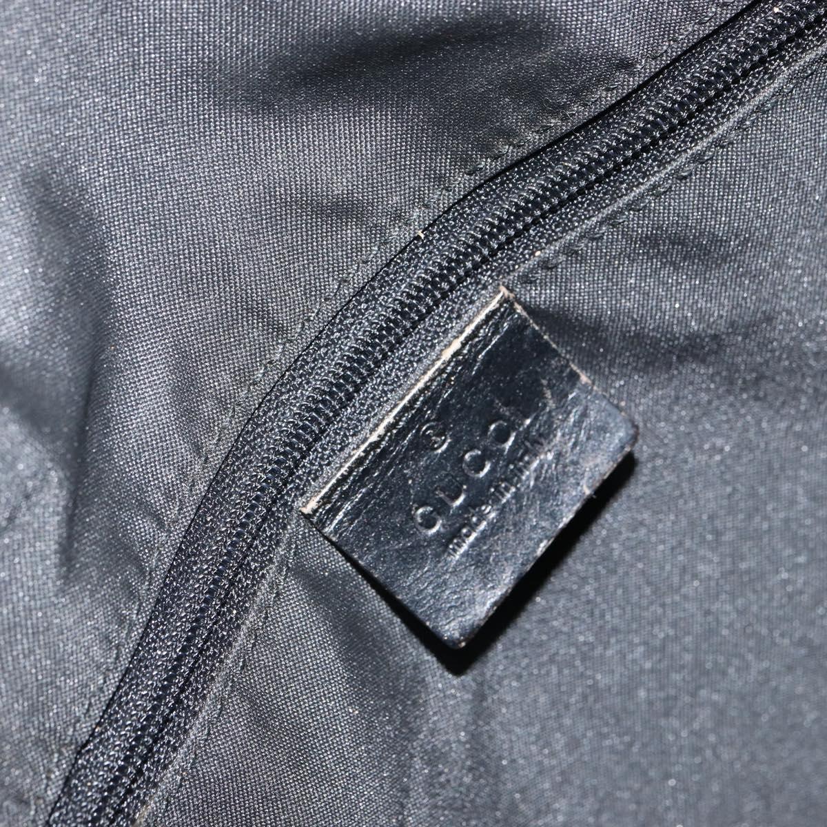 GUCCI GG Canvas Jackie Shoulder Bag Black Silver 001 3355 2123 Auth 163556