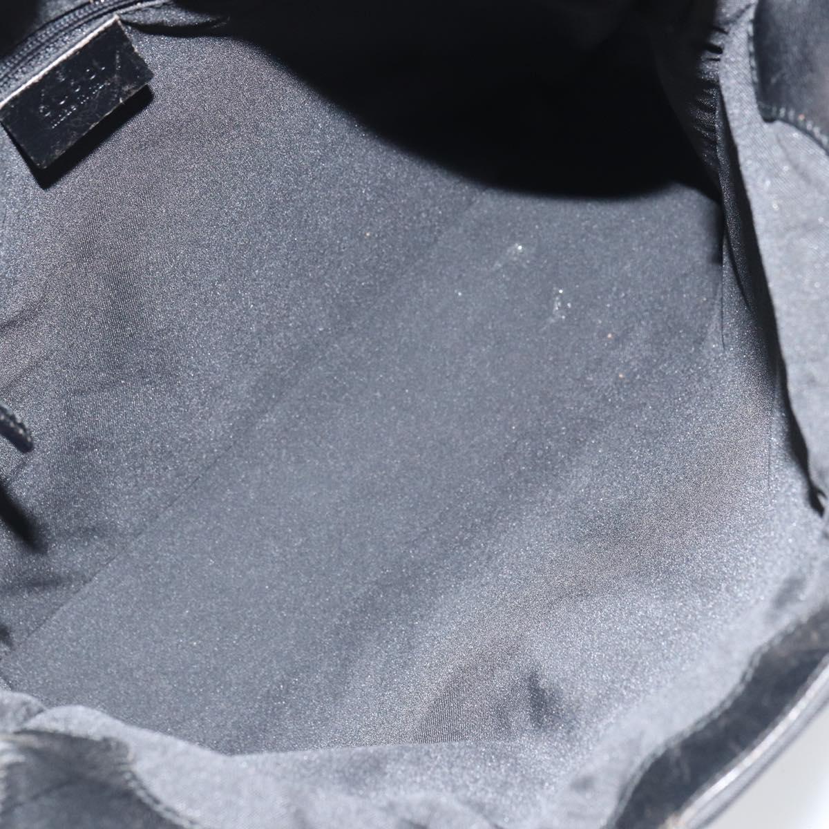 GUCCI GG Canvas Jackie Shoulder Bag Black Silver 001 3355 2123 Auth 163556