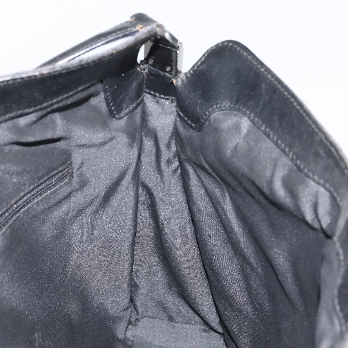 GUCCI GG Canvas Jackie Shoulder Bag Black Silver 001 3355 2123 Auth 163556