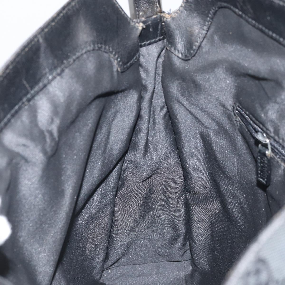 GUCCI GG Canvas Jackie Shoulder Bag Black Silver 001 3355 2123 Auth 163556