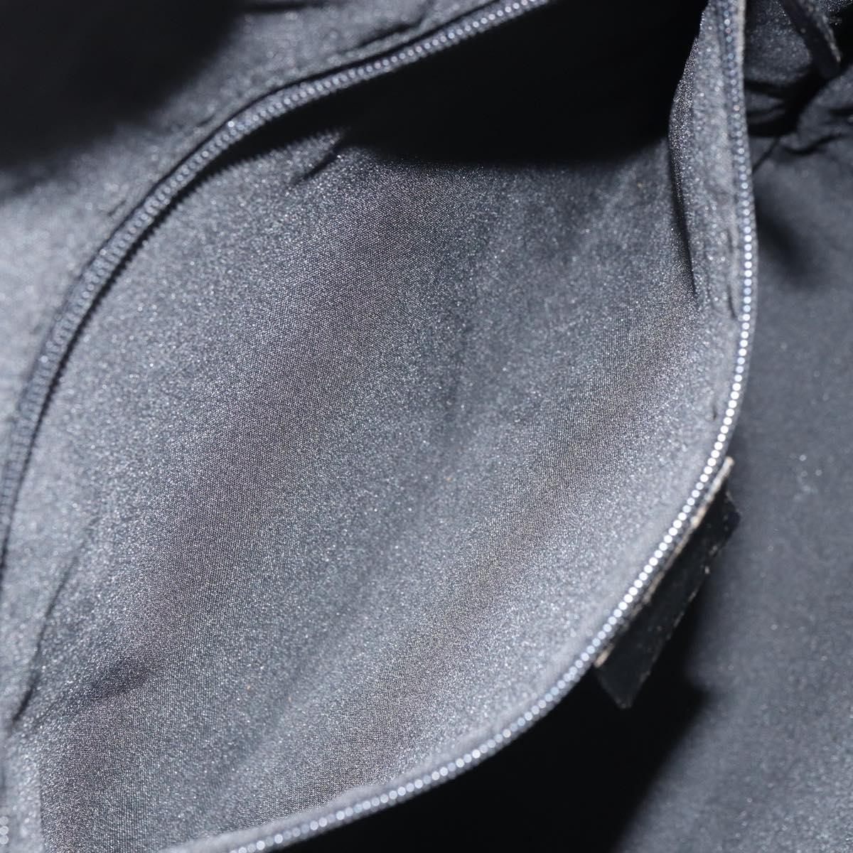 GUCCI GG Canvas Jackie Shoulder Bag Black Silver 001 3355 2123 Auth 163556