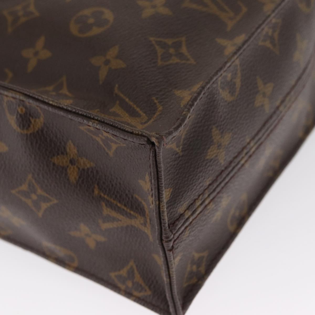 LOUIS VUITTON Monogram Sac Plat Hand Bag M51140 LV Auth 163558