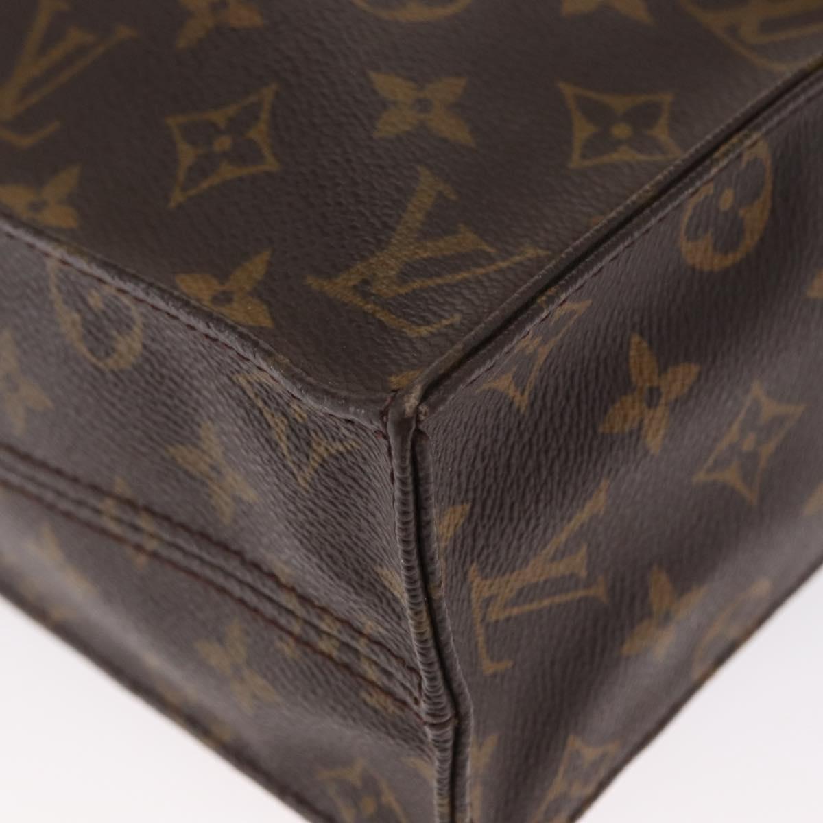 LOUIS VUITTON Monogram Sac Plat Hand Bag M51140 LV Auth 163558