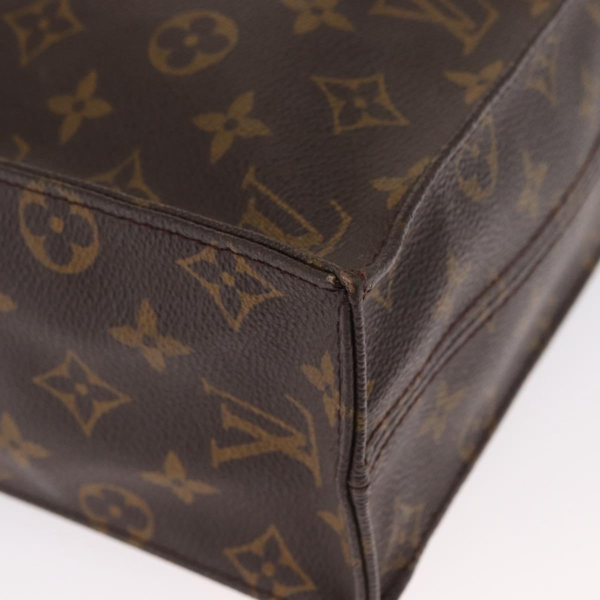 LOUIS VUITTON Monogram Sac Plat Hand Bag M51140 LV Auth 163558