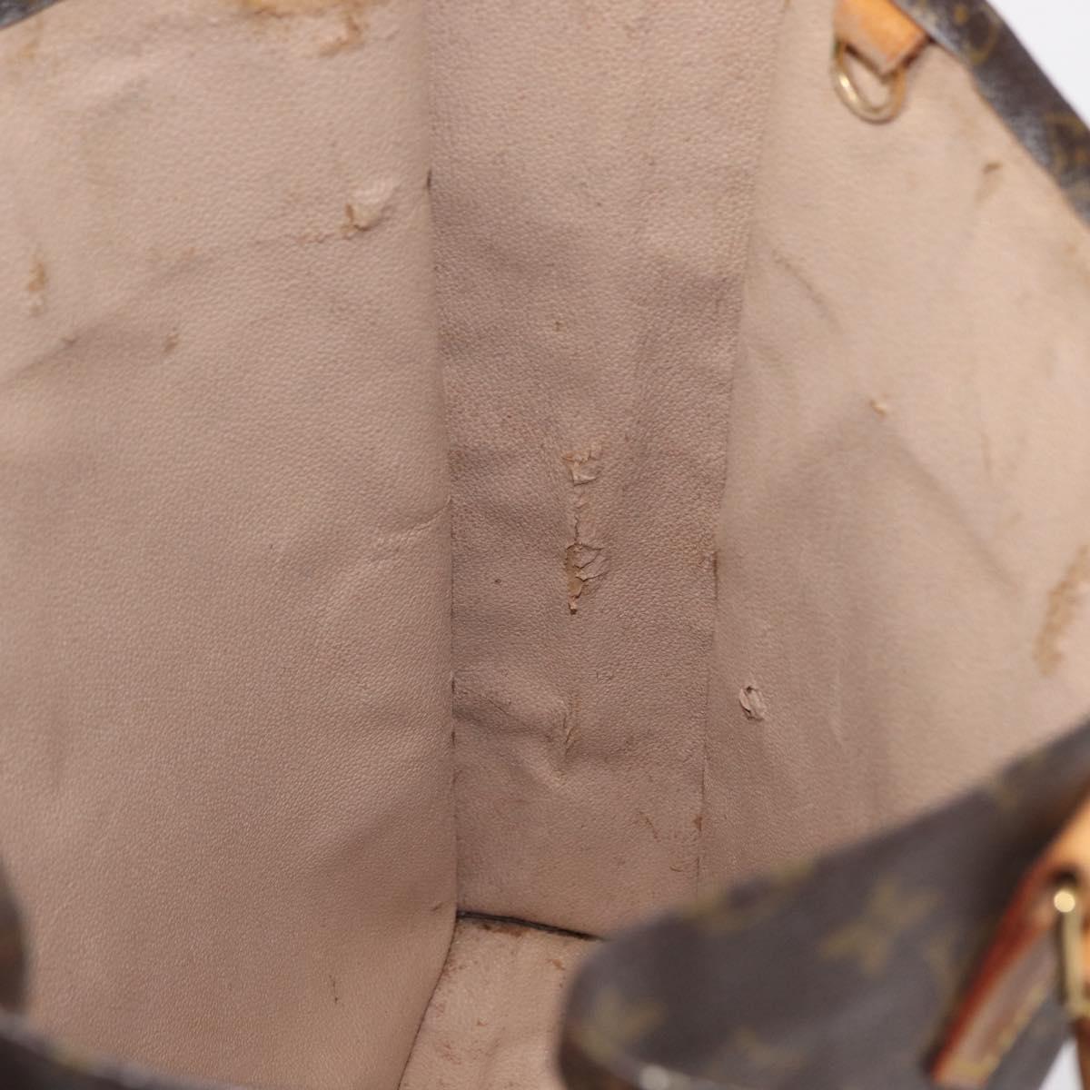 LOUIS VUITTON Monogram Sac Plat Hand Bag M51140 LV Auth 163558