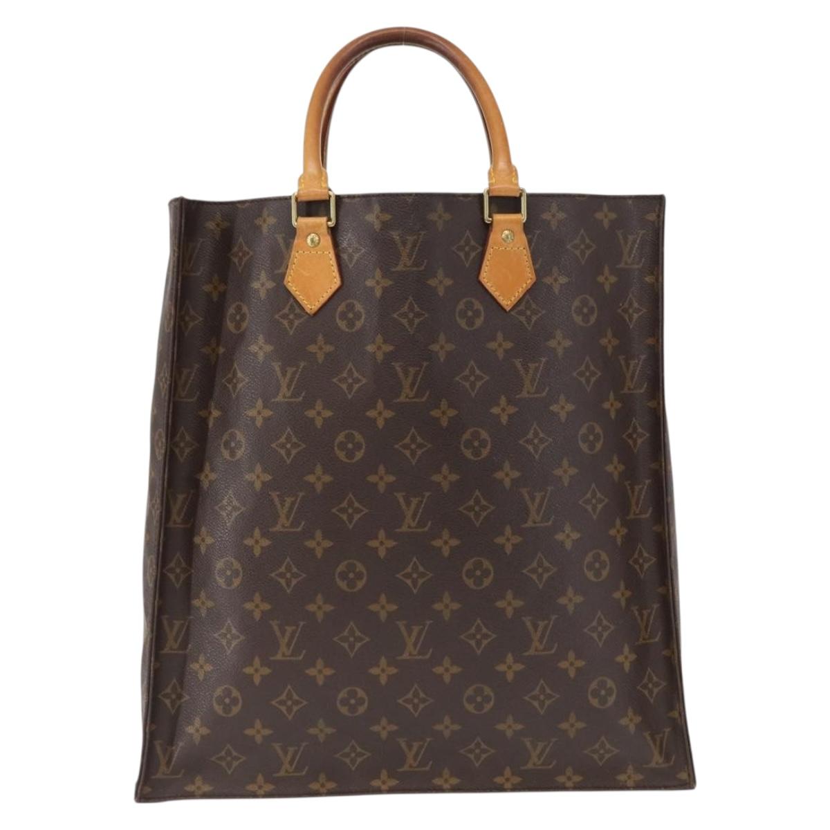 LOUIS VUITTON Monogram Sac Plat Hand Bag M51140 LV Auth 163558