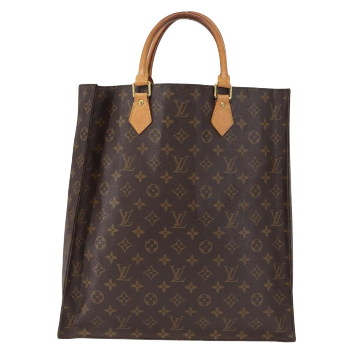 LOUIS VUITTON Monogram Sac Plat Hand Bag M51140 LV Auth 163558