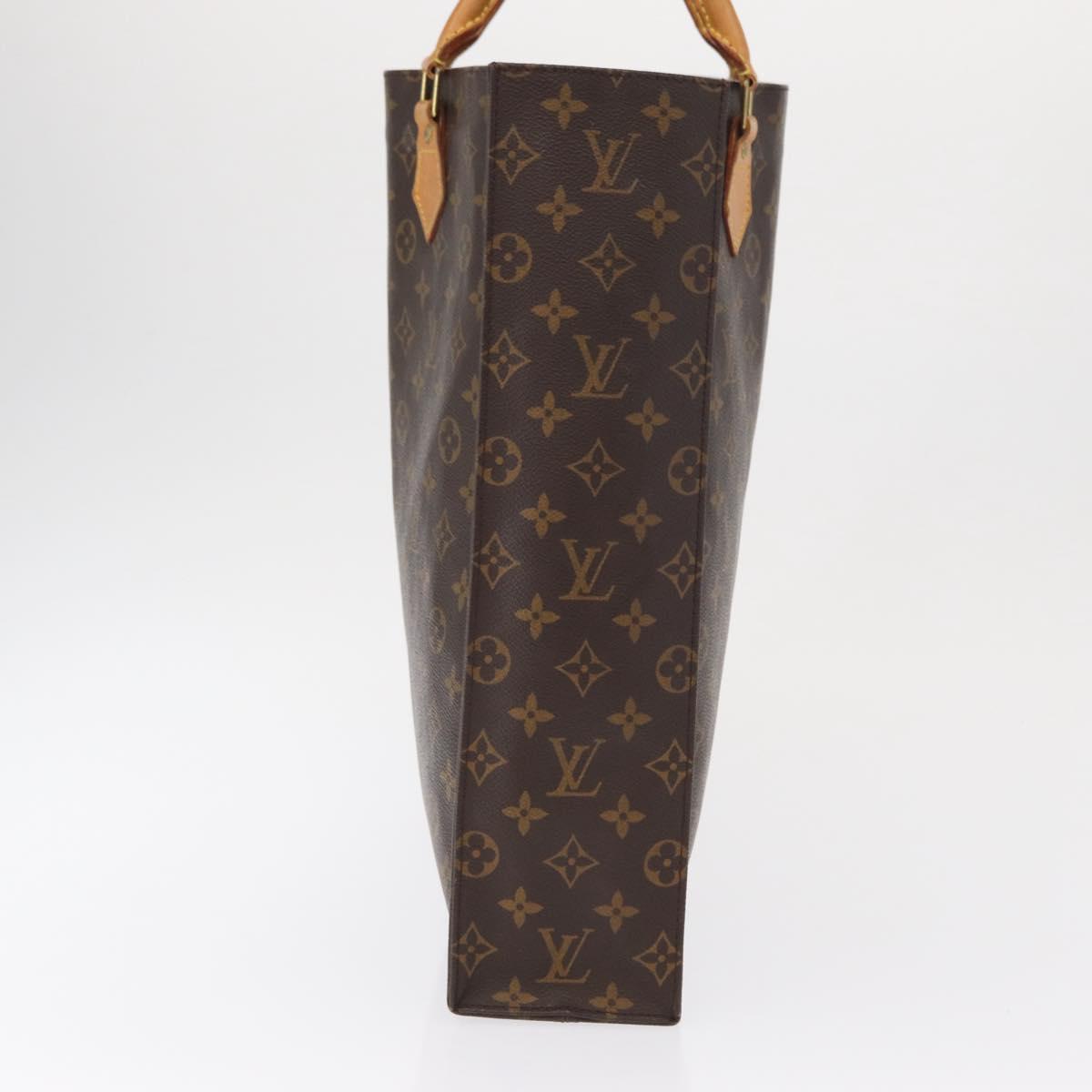 LOUIS VUITTON Monogram Sac Plat Hand Bag M51140 LV Auth 163558