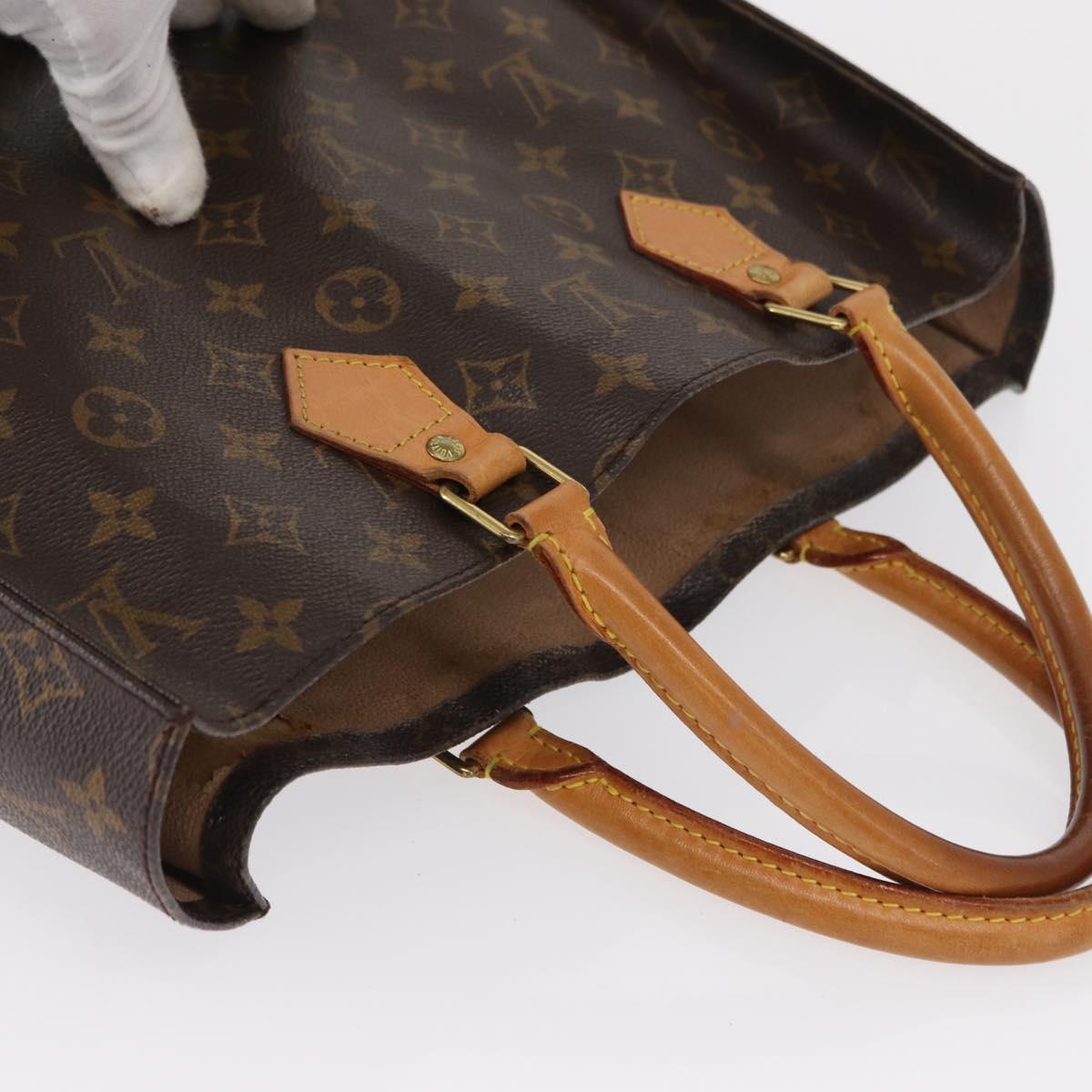 LOUIS VUITTON Monogram Sac Plat Hand Bag M51140 LV Auth 163558