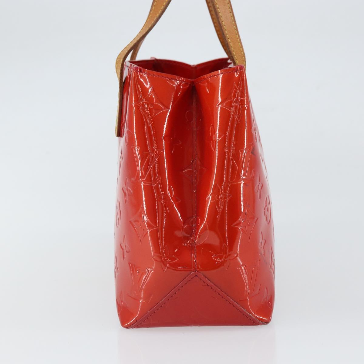 LOUIS VUITTON Monogram Vernis Reade PM Hand Bag Red Rouge M91088 LV Auth 163560