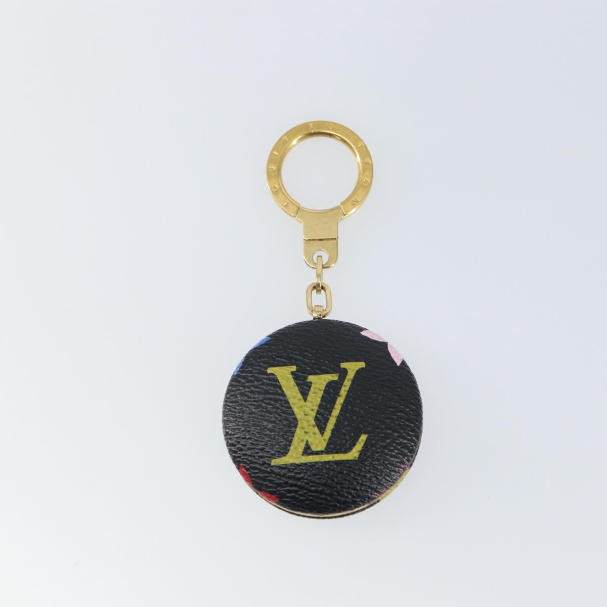 LOUIS VUITTON Monogram Multicolor Astropill Key Holder Black M51912 Auth 163562