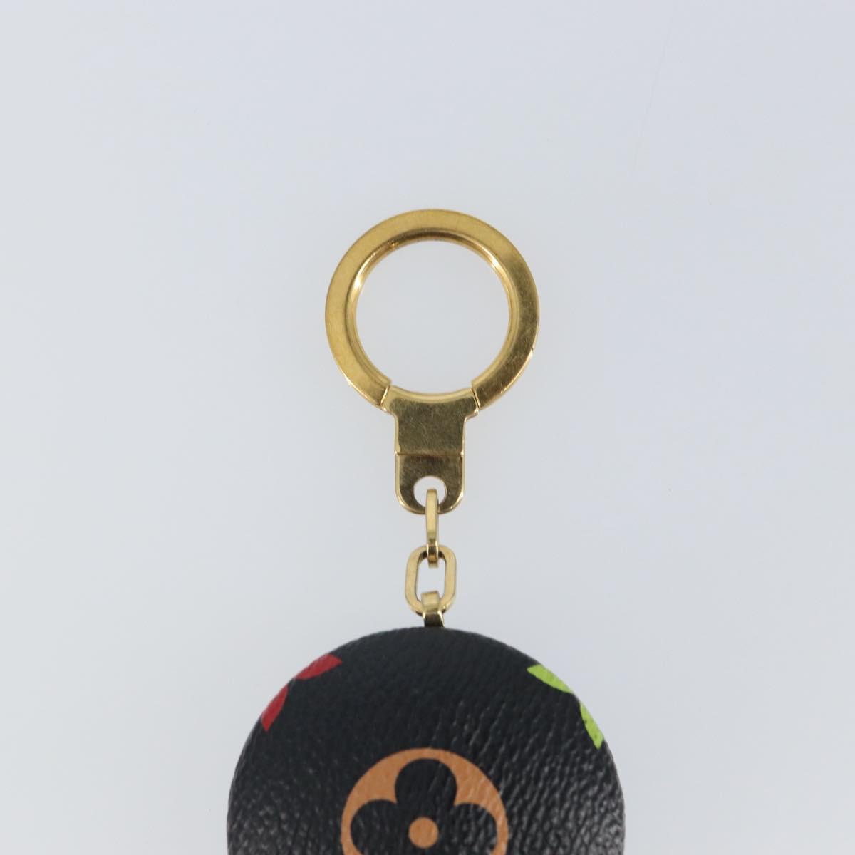 LOUIS VUITTON Monogram Multicolor Astropill Key Holder Black M51912 Auth 163562