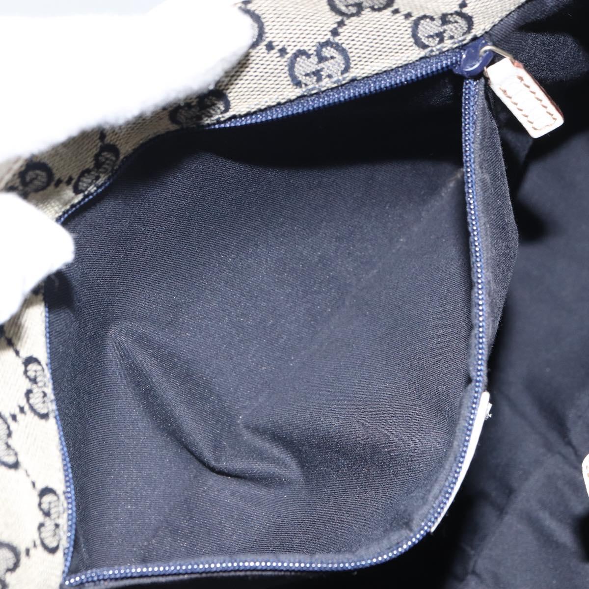 GUCCI Abbey Tote Bag Leather White Gold 130736 Auth 163566