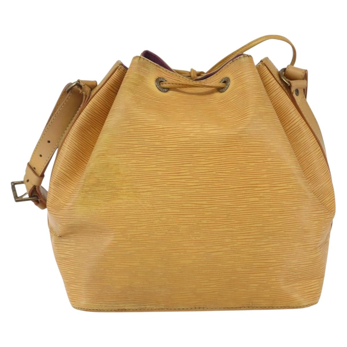 LOUIS VUITTON Epi Petit Noe Shoulder Bag Yellow M44109 LV Auth 163570