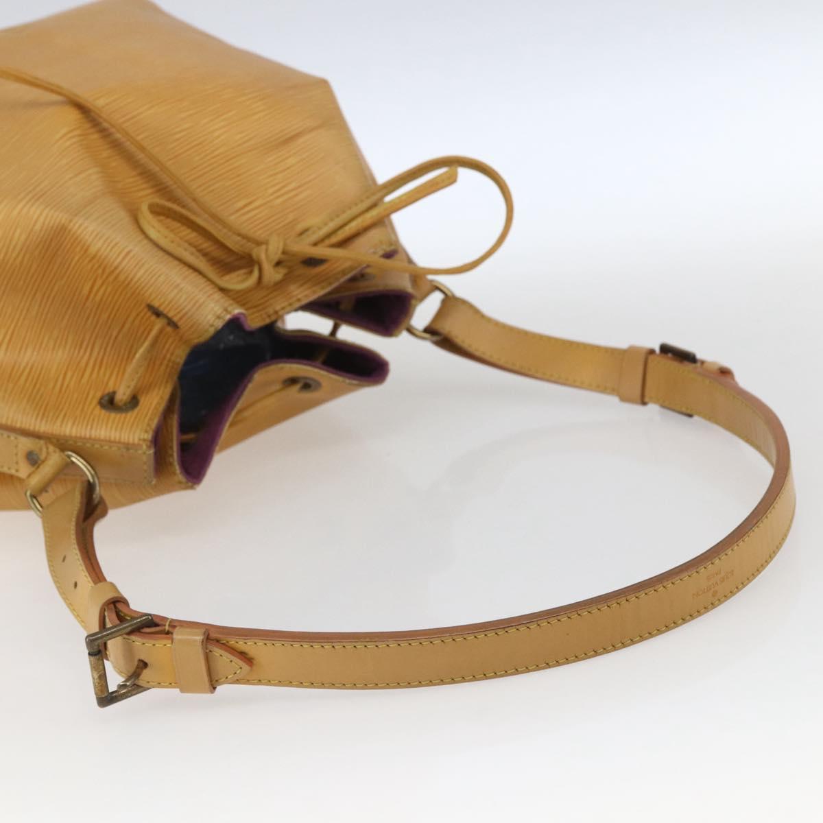 LOUIS VUITTON Epi Petit Noe Shoulder Bag Yellow M44109 LV Auth 163570
