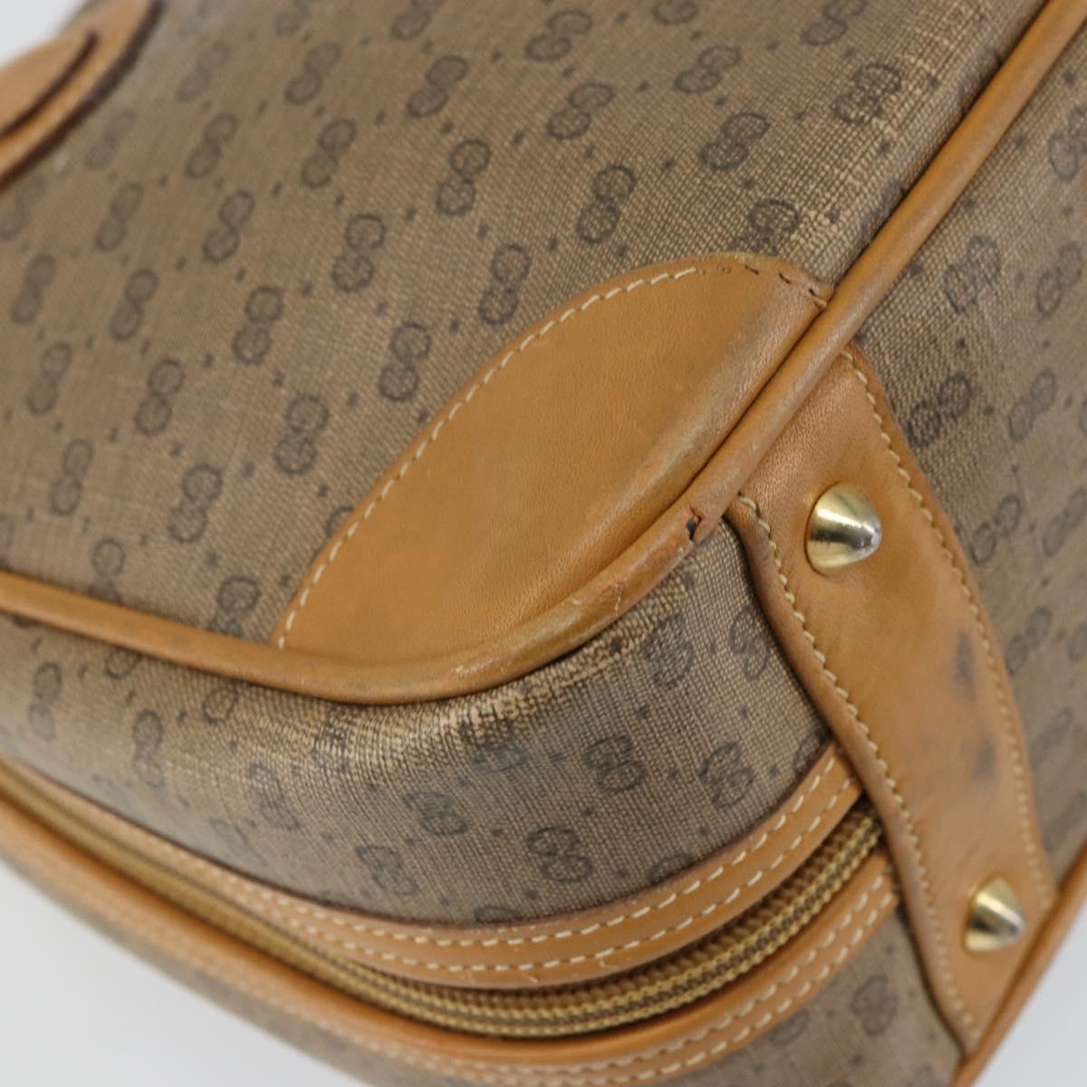 GUCCI Micro GG Supreme Hand Bag PVC Beige Gold 000 39 0090 Auth 163590