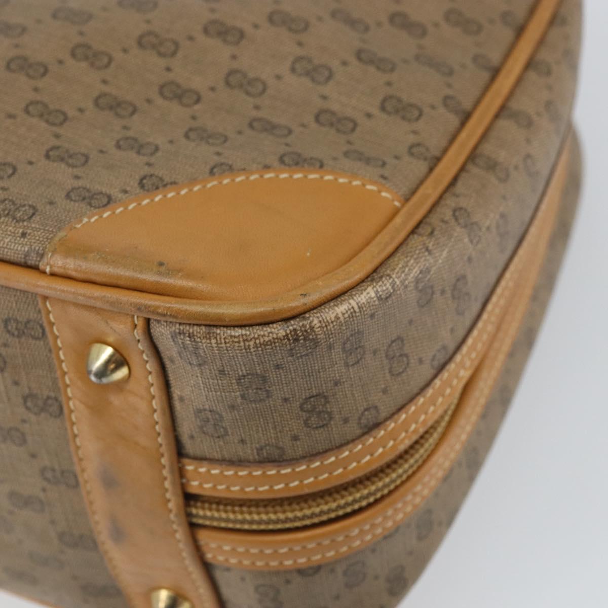 GUCCI Micro GG Supreme Hand Bag PVC Beige Gold 000 39 0090 Auth 163590