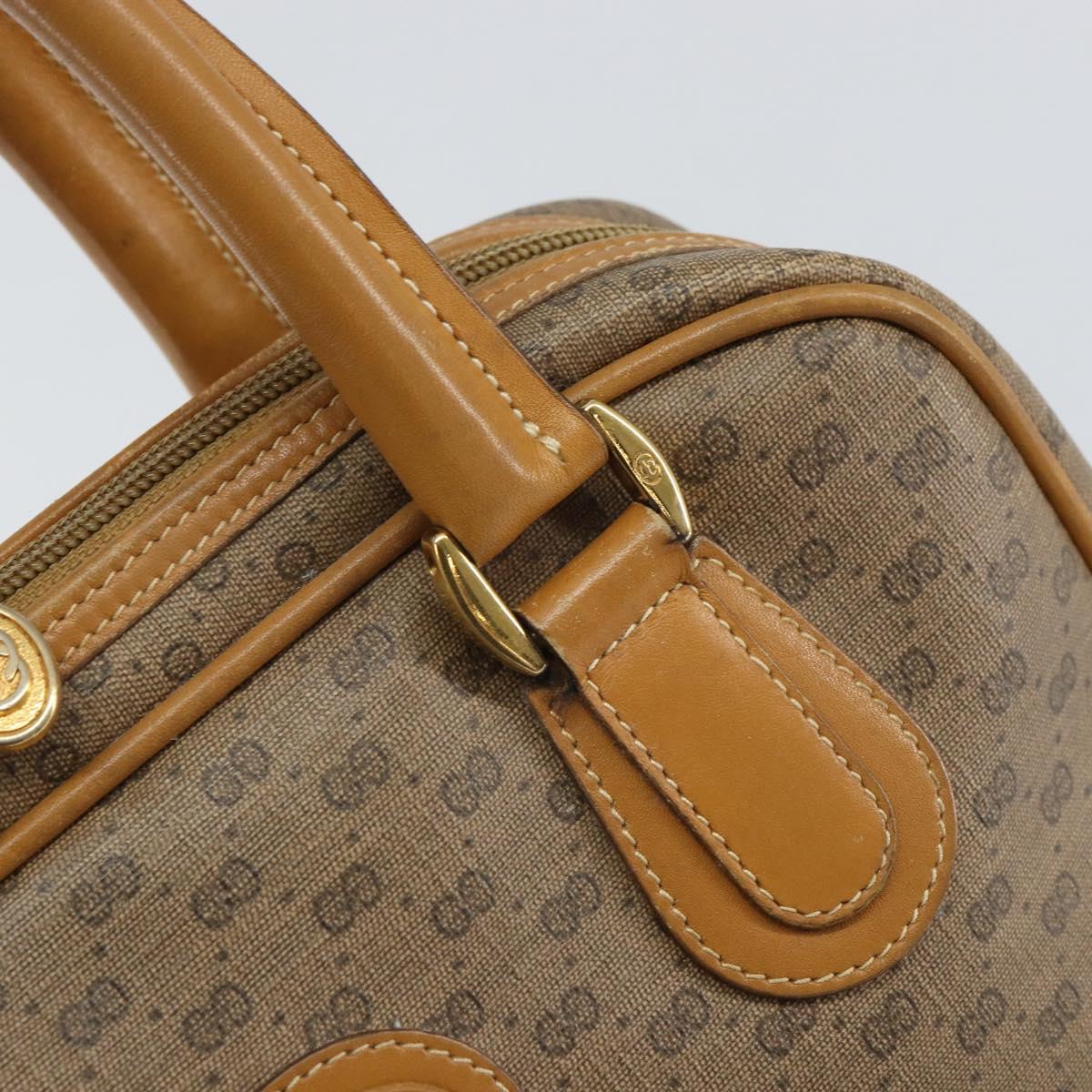GUCCI Micro GG Supreme Hand Bag PVC Beige Gold 000 39 0090 Auth 163590