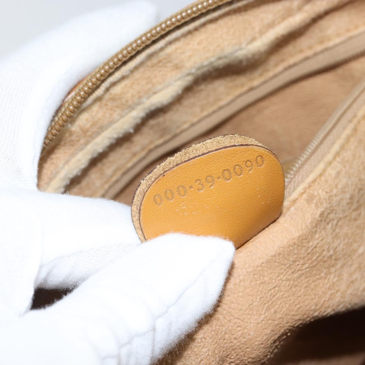 GUCCI Micro GG Supreme Hand Bag PVC Beige Gold 000 39 0090 Auth 163590