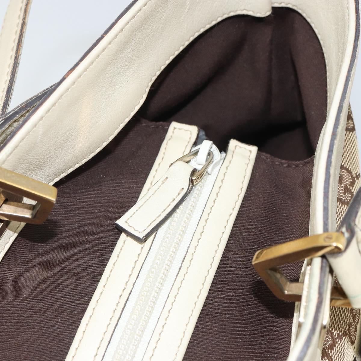 GUCCI GG Canvas Tote Bag Beige Gold 145993 Auth 163599
