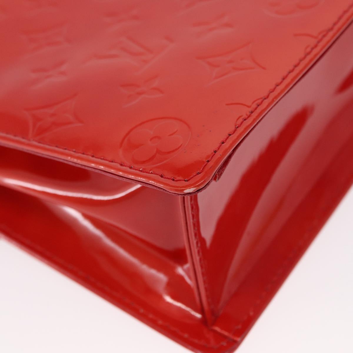 LOUIS VUITTON Monogram Vernis Spring Street Hand Bag Red M91135 Auth 163602