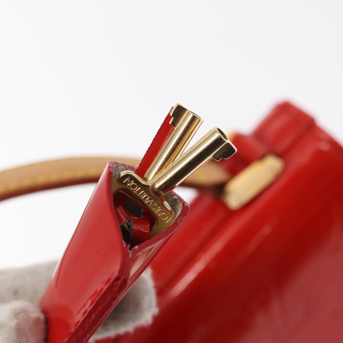 LOUIS VUITTON Monogram Vernis Spring Street Hand Bag Red M91135 Auth 163602