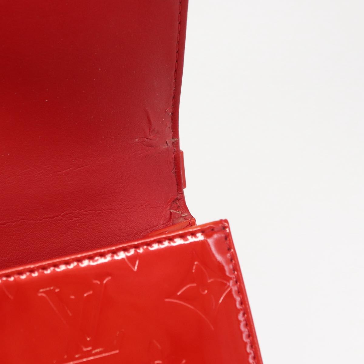 LOUIS VUITTON Monogram Vernis Spring Street Hand Bag Red M91135 Auth 163602