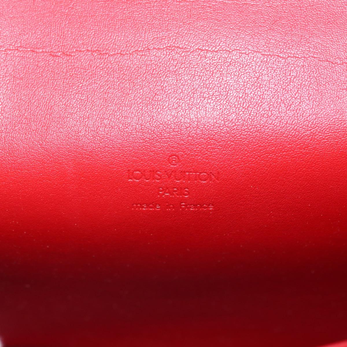 LOUIS VUITTON Monogram Vernis Spring Street Hand Bag Red M91135 Auth 163602