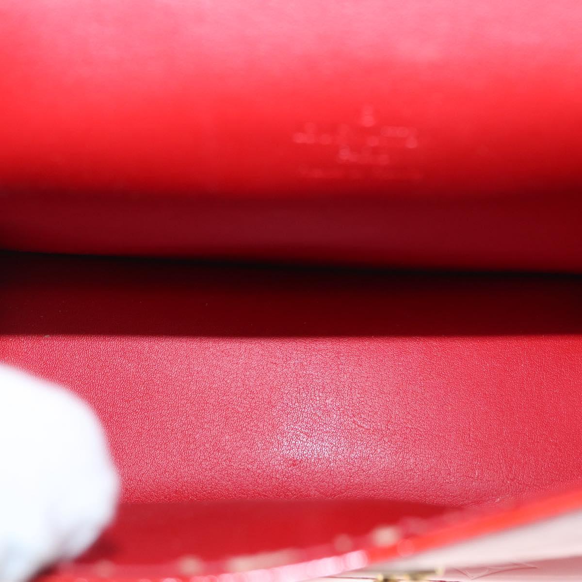 LOUIS VUITTON Monogram Vernis Spring Street Hand Bag Red M91135 Auth 163602