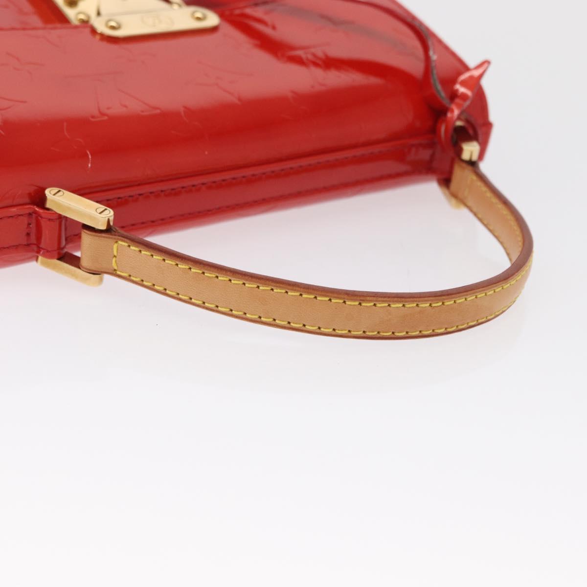 LOUIS VUITTON Monogram Vernis Spring Street Hand Bag Red M91135 Auth 163602