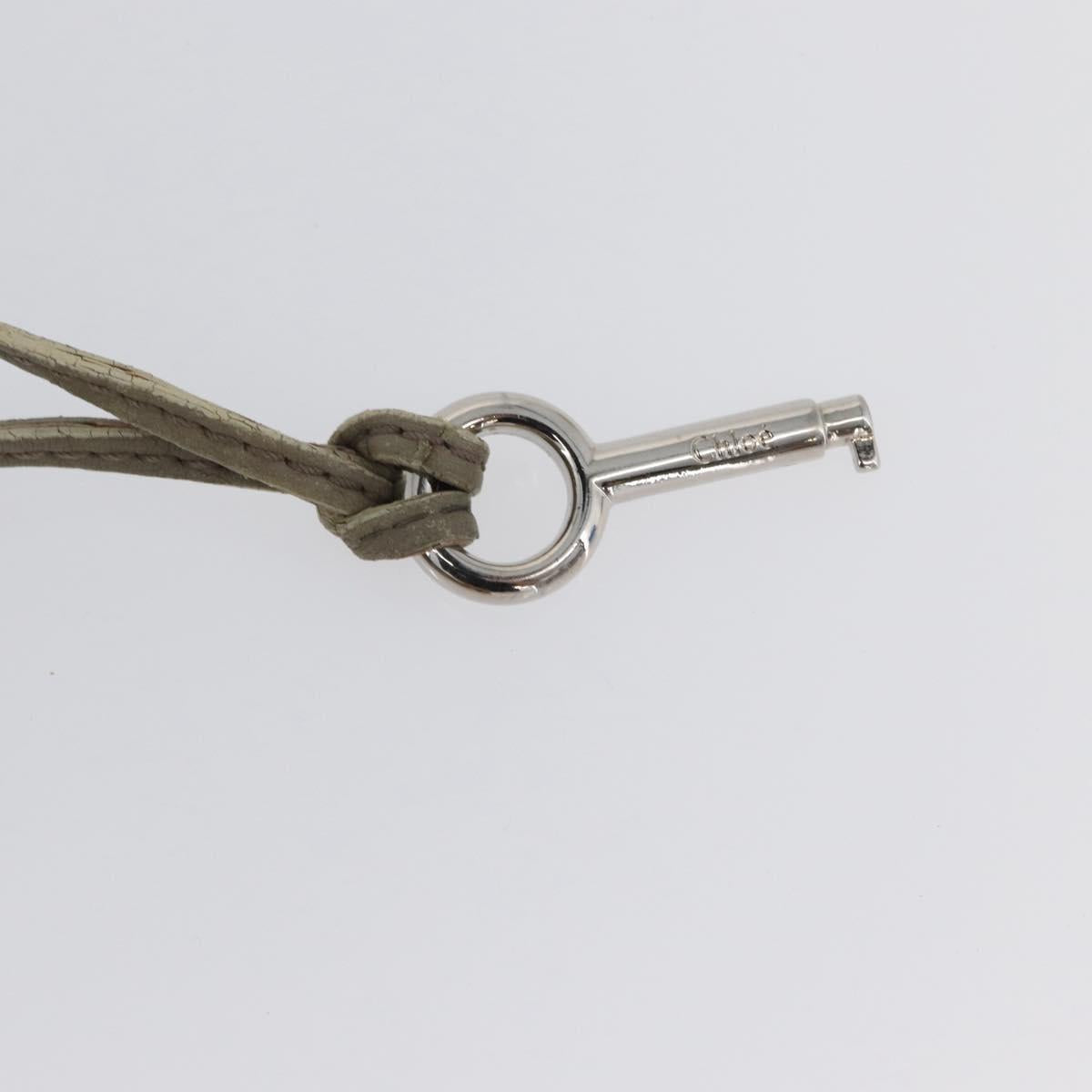 Chloe Paddington Hand Bag Leather Khaki Silver Auth 163603V