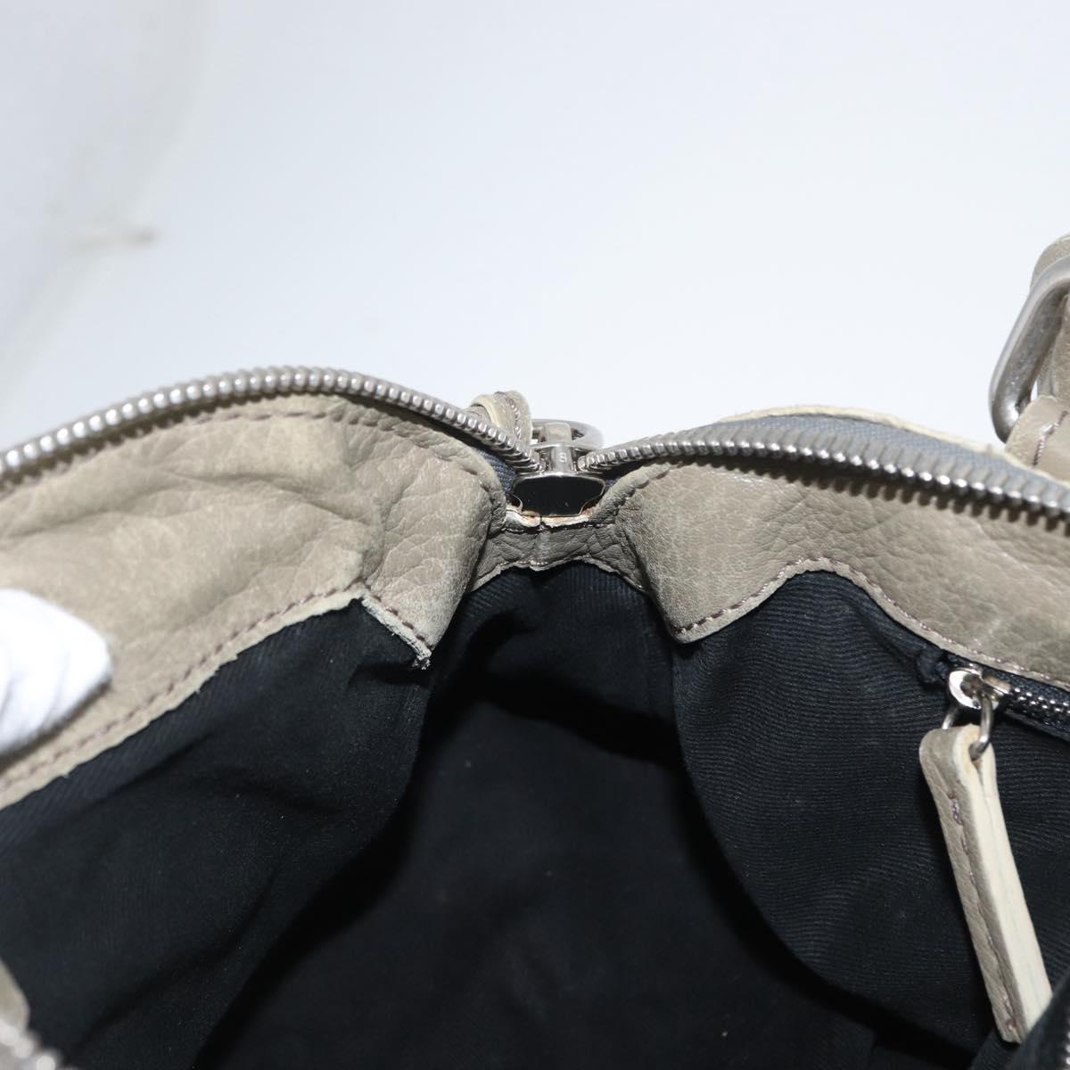 Chloe Paddington Hand Bag Leather Khaki Silver Auth 163603V