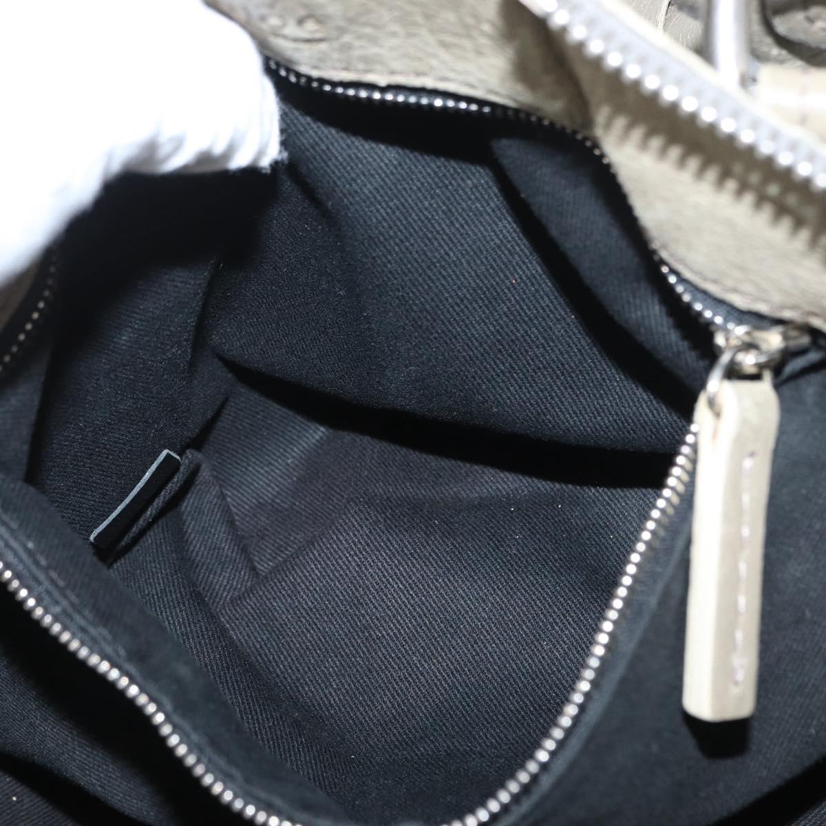 Chloe Paddington Hand Bag Leather Khaki Silver Auth 163603V