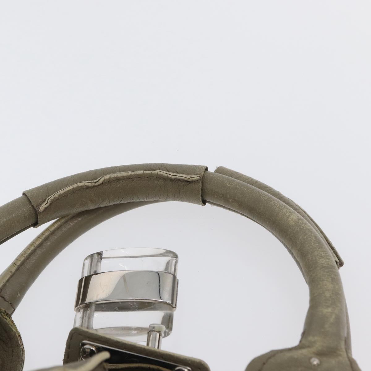 Chloe Paddington Hand Bag Leather Khaki Silver Auth 163603V