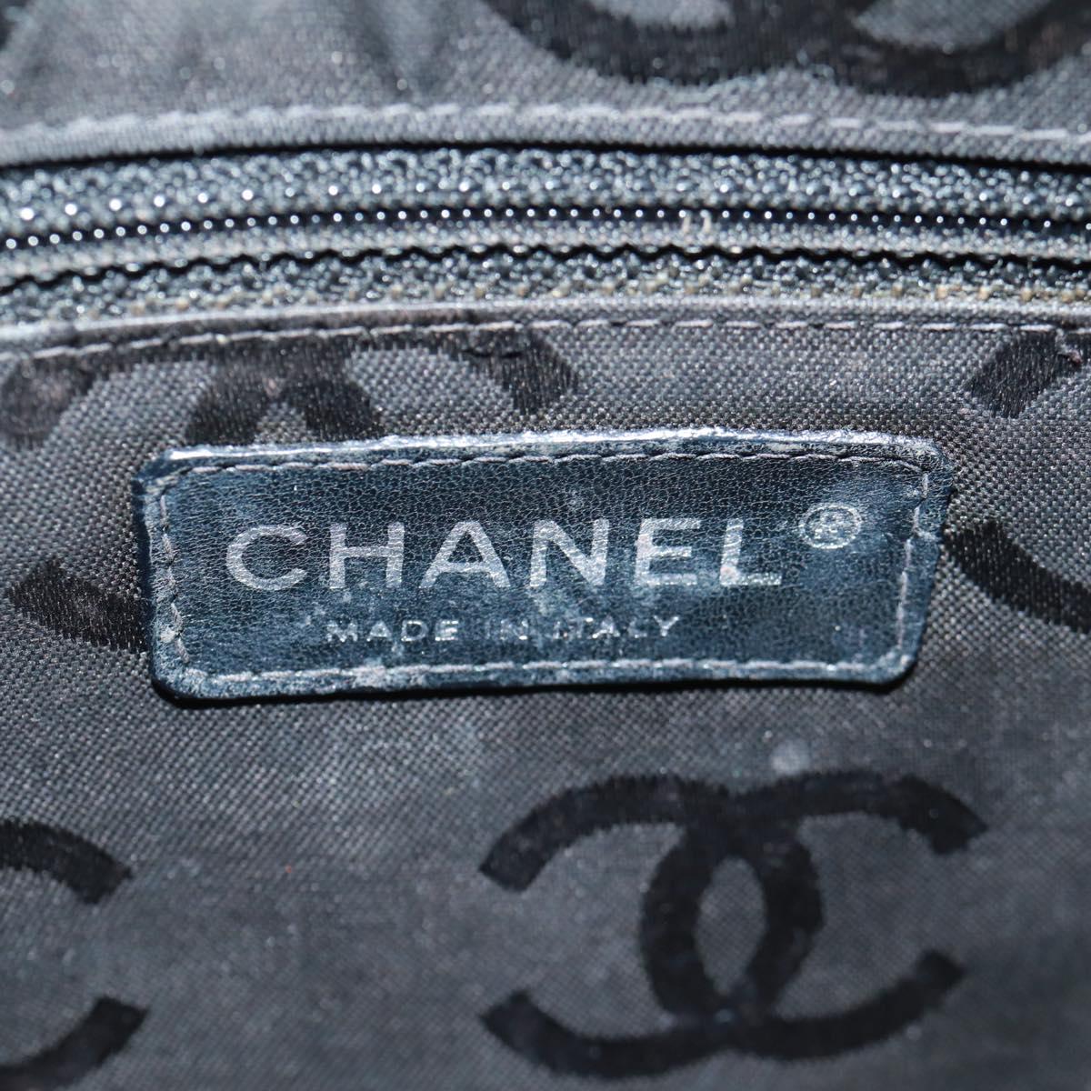 CHANEL Cambon Line Matelasse Shoulder Bag Leather Beige Silver CC Auth 163616V